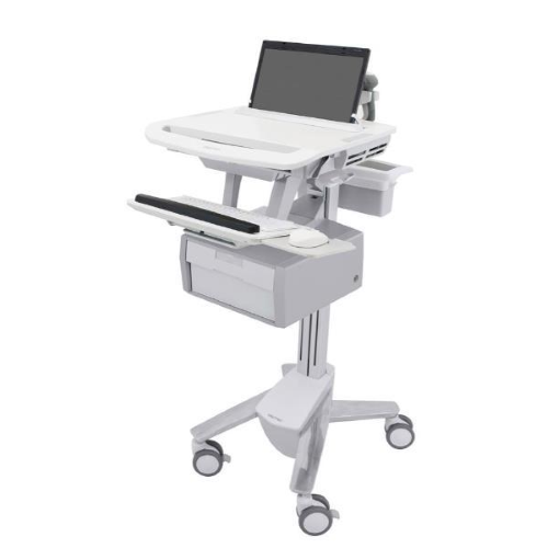 Ergotron StyleView - Carrello - architettura aperta - per notebook/dotazione PC - bloccabile - medico - Alluminio, acciaio placcato zinco, plastica di alta qualità - dimensione schermo: fino a 17,3 pollici
